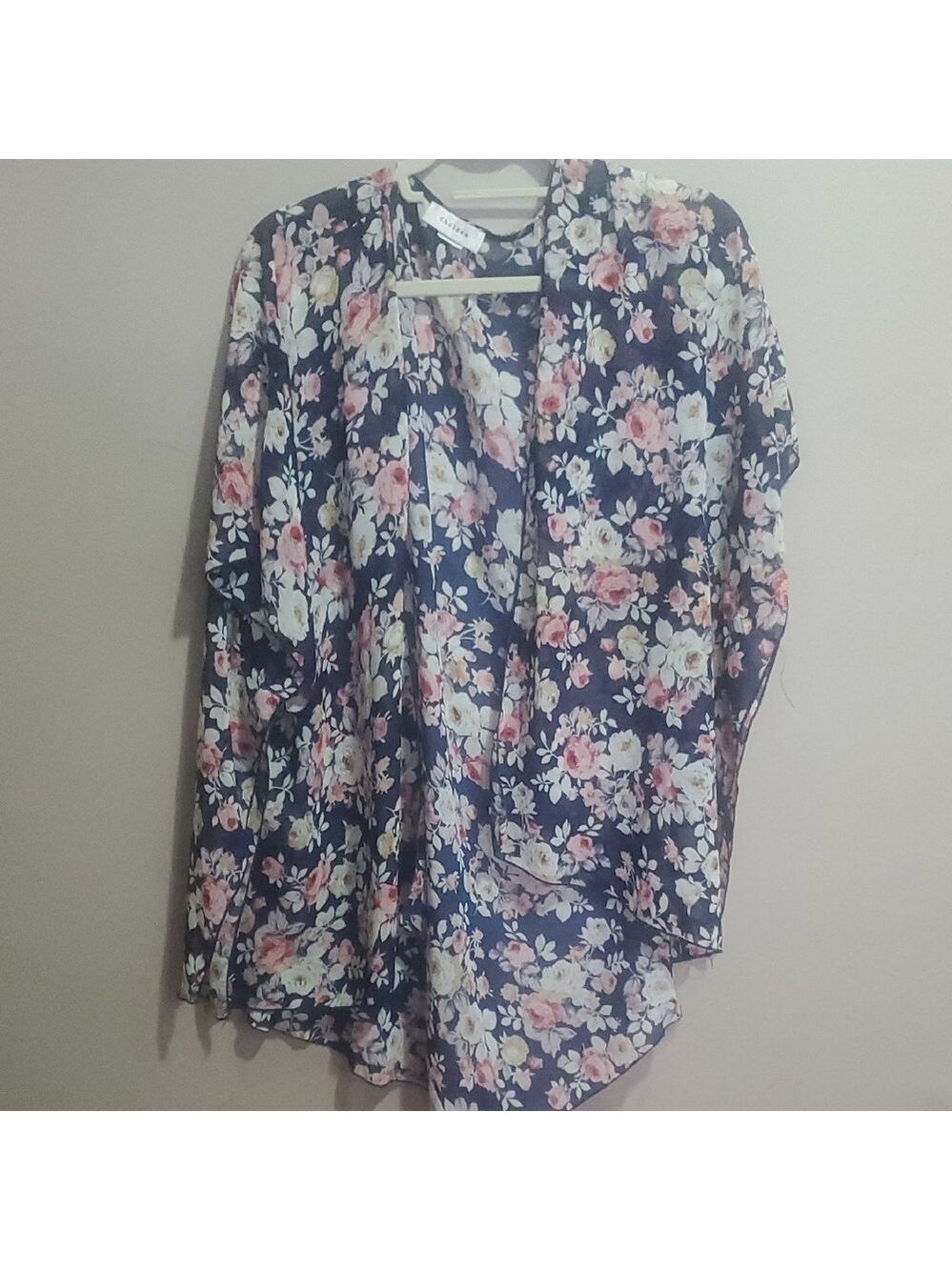 Chelsea Floral Chiffon Kimono Coverup One Size